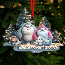 Load image into Gallery viewer, Personalized Yeti Family Christmas Ornament Ornament PopCulturePrints
