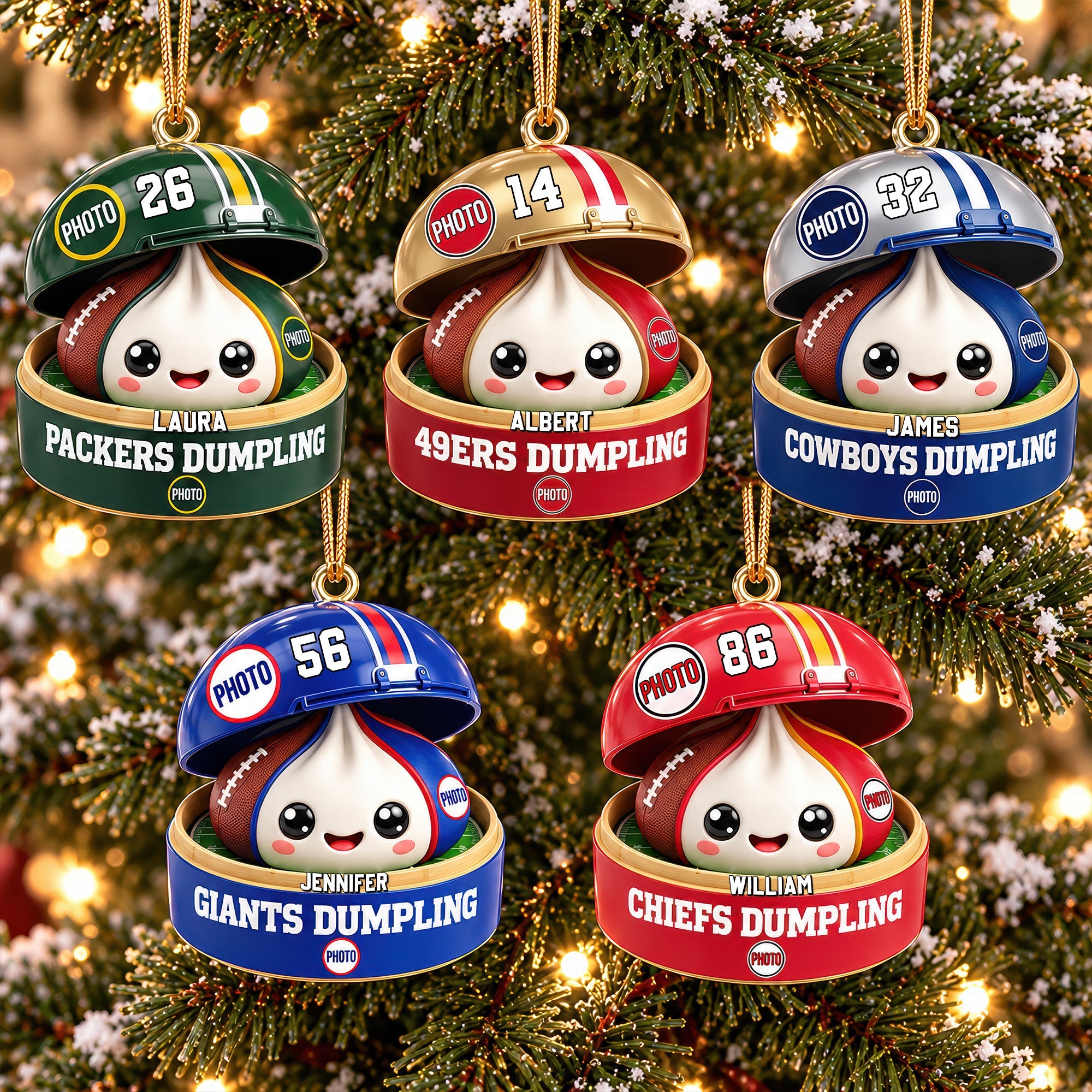 Sport Dumpling Ornament - Personalized Christmas Gift for Sport Fans