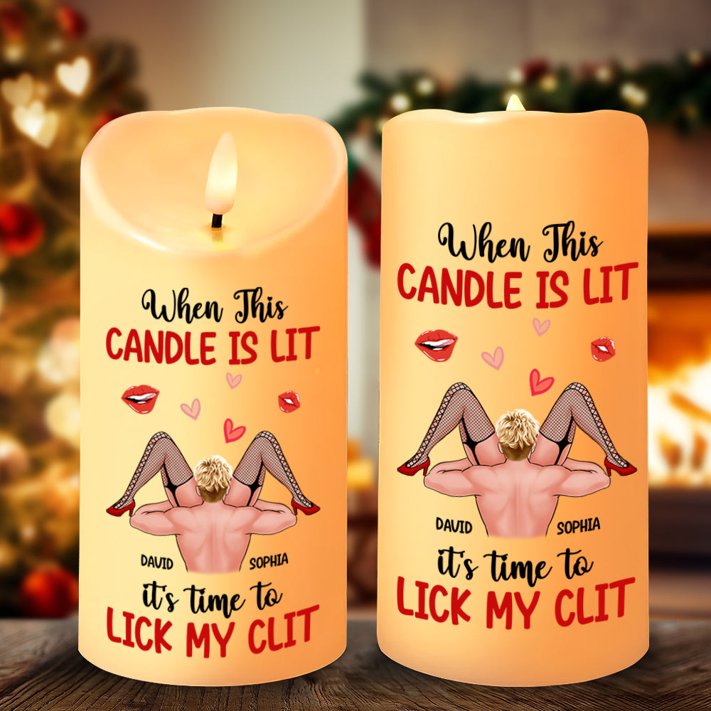 Playful Personalized LED Candle for Couples - Perfect Christmas Gift & Valentine's Day Gifts Led Candle PopCulturePrints