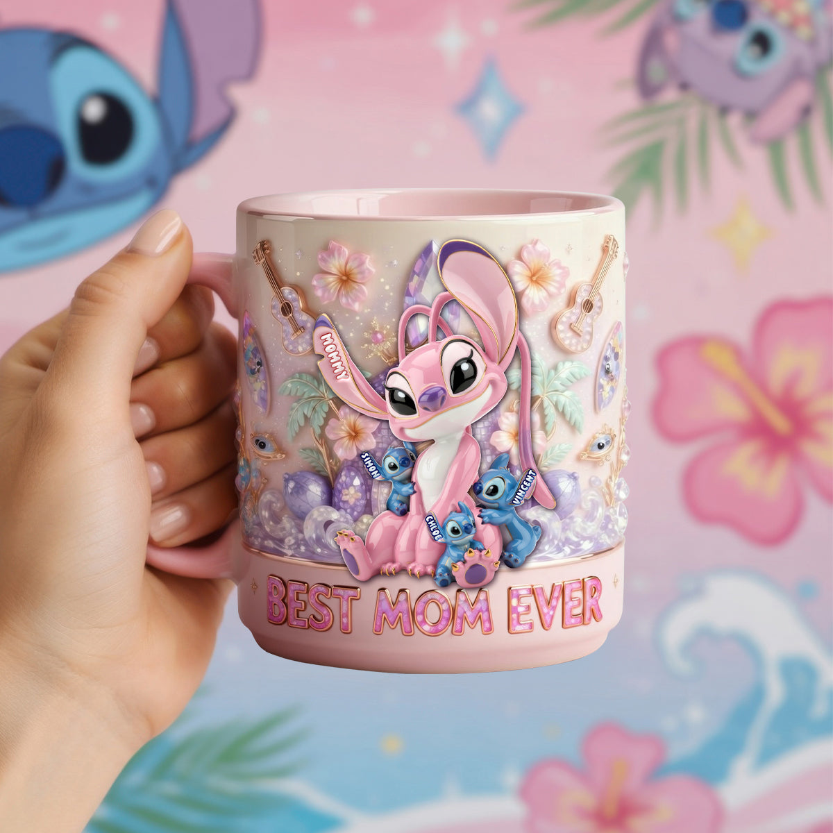 Best Mom Ever – Personalized Accent Mug for Moms and Grandmas Coffee Mug PopCulturePrints