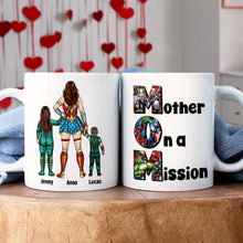 Load image into Gallery viewer, Mother On A Mission Coffee Mug - Custom Personalized Gift for Mom, Grandma &amp; Super Moms Coffee Mug PopCulturePrints
