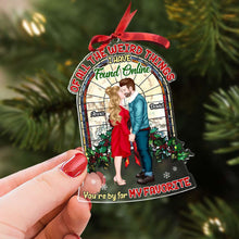 Load image into Gallery viewer, Personalized Christmas Ornament for Couples - Unique Valentine&#39;s Day Gifts Ornament PopCulturePrints
