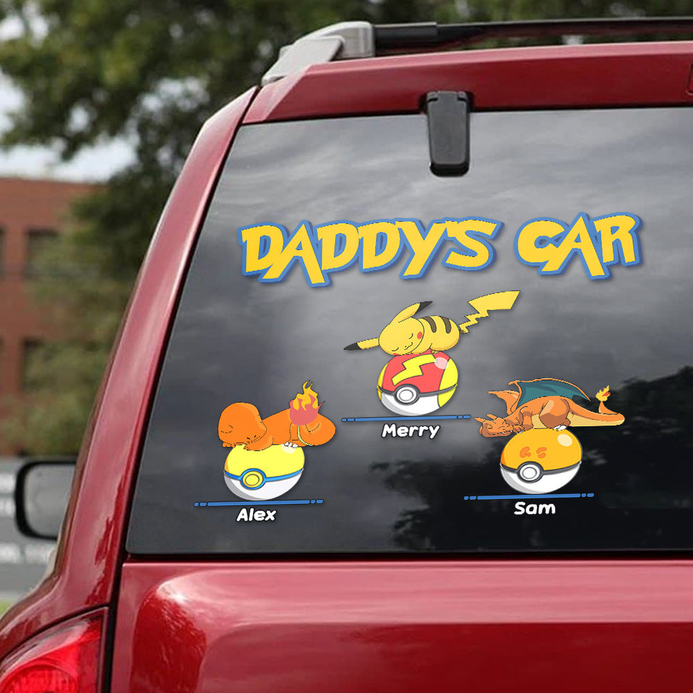 Custom Pokémon-Themed Car Decal for Dad Decal Sticker PopCulturePrints