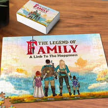 Load image into Gallery viewer, Personalized Family Jigsaw Puzzle - The Legend of Family: A Link To Happiness Jigsaw Puzzles PopCulturePrints
