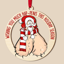 Load image into Gallery viewer, Humorous Santa Christmas Ornament for Couples - Funny Valentine&#39;s Day Gifts Ornament PopCulturePrints

