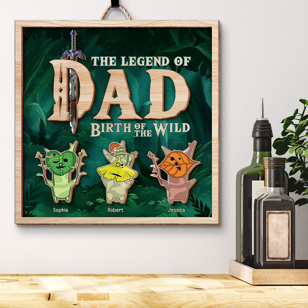 Personalized 'Legend of Dad' Wood Sign Wood Sign PopCulturePrints