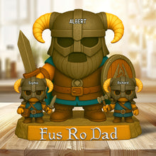 Load image into Gallery viewer, &quot;Fus Ro Dad&quot; - Unique Personalized Gift for Dad and Grandpa - Customizable Print on Demand Shaped Plaques PopCulturePrints
