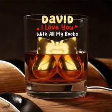 Load image into Gallery viewer, Naughty Couples Glass - Unique Personalized Gift for Fun-Loving Couples Whiskey Glass PopCulturePrints
