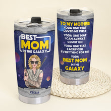 Load image into Gallery viewer, Best Mom In The Galaxy Personalized Tumbler - Star-Themed Gift for Mom Tumbler Cup PopCulturePrints
