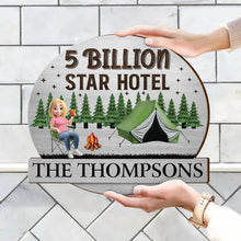 Load image into Gallery viewer, Husband &amp; Wife Camping Partners For Life - Custom Personalized Wood Sign Gift Wood Shaped Sign PopCulturePrints
