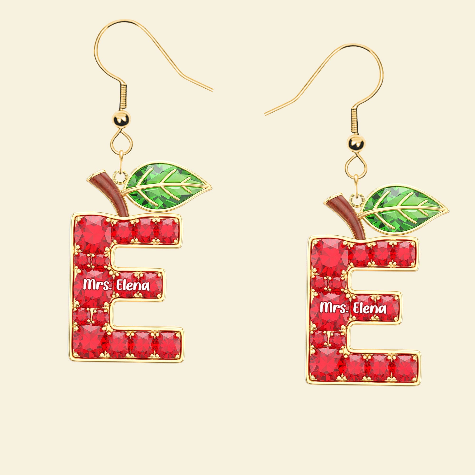 "A Touch of Creativity, Perfectly Personalized" - Cute Teacher Earrings, Custom Gift for Educators Earrings PopCulturePrints