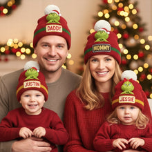 Load image into Gallery viewer, Spread Holiday Cheer with Our Funny Christmas Bobble Beanie Hats - Personalized Gifts for Family Hat PopCulturePrints
