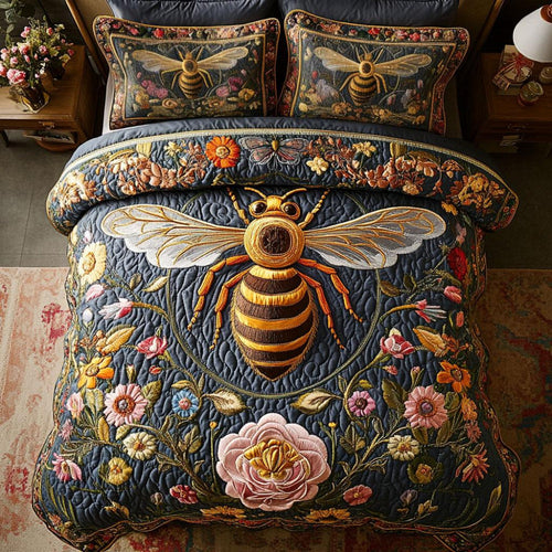 Personalized Bee Lovers Quilt Bed Set Blanket PopCulturePrints