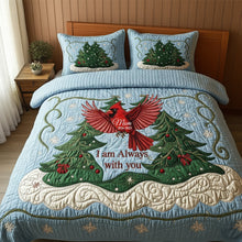 Load image into Gallery viewer, I Am Always With You – Cardinal Memorial Quilt Bedding Set – Personalized Gifts for Loved Ones in Heaven Blanket PopCulturePrints
