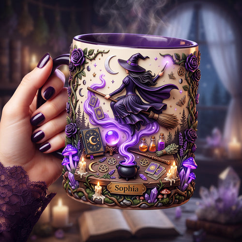“Enchanting Sips with Your Personal Touch” - The Witch Coffee Accent Mug - Custom Gifts for Witch Lovers Coffee Mug PopCulturePrints