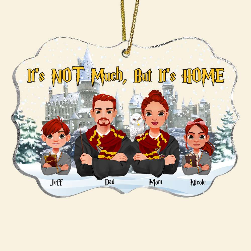 Personalized Happy Family Christmas Ornament - Magical Theme