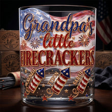 Load image into Gallery viewer, “Celebrating Grandpas with Custom Firecracker Designs” - Personalized Drinking Glass for Grandpas Glass PopCulturePrints
