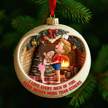 Load image into Gallery viewer, Personalized Curious Couple Acrylic Ornament - A Love That Warms Your Heart Ornament PopCulturePrints
