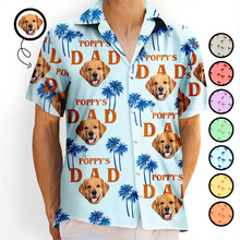Load image into Gallery viewer, “For the Best Dog Dad Ever!” - Custom Photo Personalized Hawaiian Shirt - Gift for Dog Lovers, Pet Dads, and Special Occasions Hawaiian Shirt PopCulturePrints
