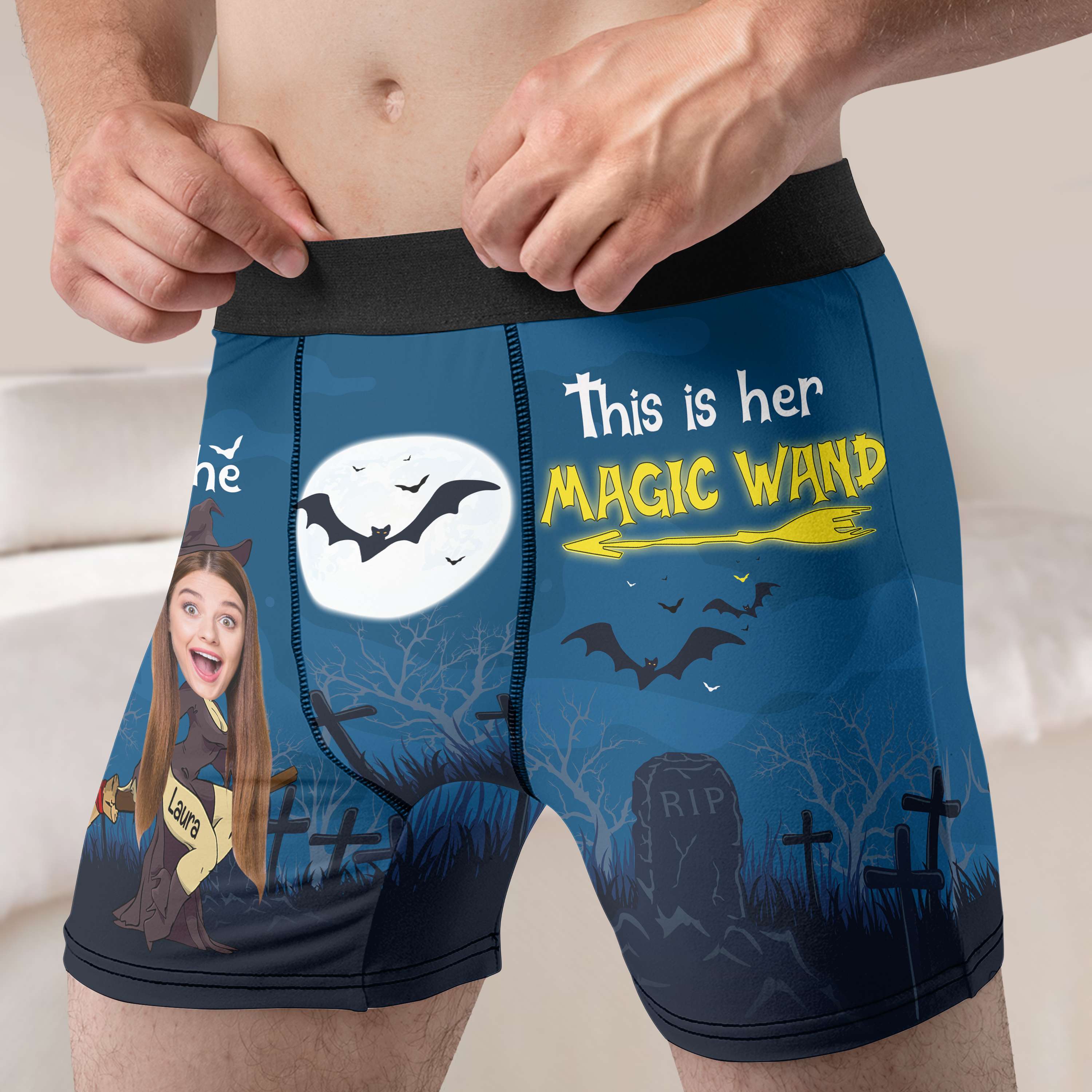 Personalized Magic Wand Men's Boxer Shorts Boxer Briefs PopCulturePrints