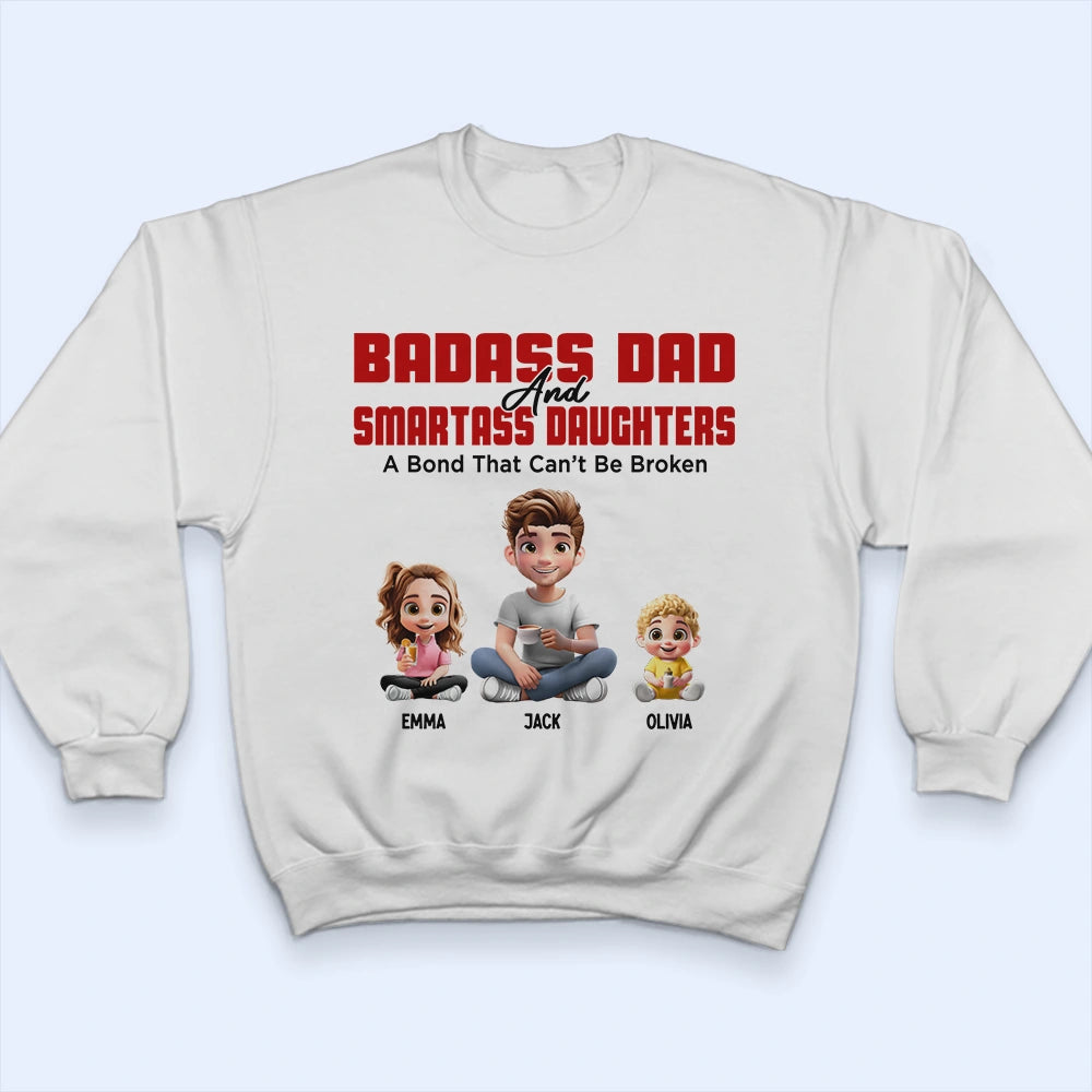 Badass Dad & Smartass Daughter - Personalized T-Shirt with a Bond That Can’t Be Broken T-shirt PopCulturePrints
