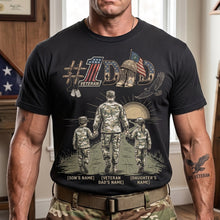 Load image into Gallery viewer, "Best Veteran Dad Ever" - Personalized Military Dad Shirt - Perfect Gift for Father's Day, Grandpa, and More! Shirts PopCulturePrints
