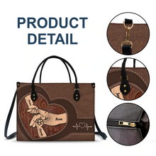 Load image into Gallery viewer, “Together in Love” - Personalized Leather Bag - Gift for Mom, Grandma &amp; Loved Ones Leather Bag PopCulturePrints
