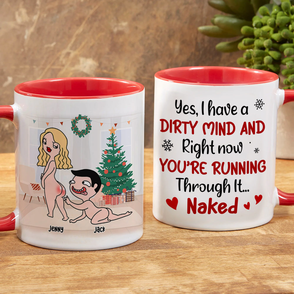 Personalized Naughty Mug - Dirty Mind & Cheeky Fun