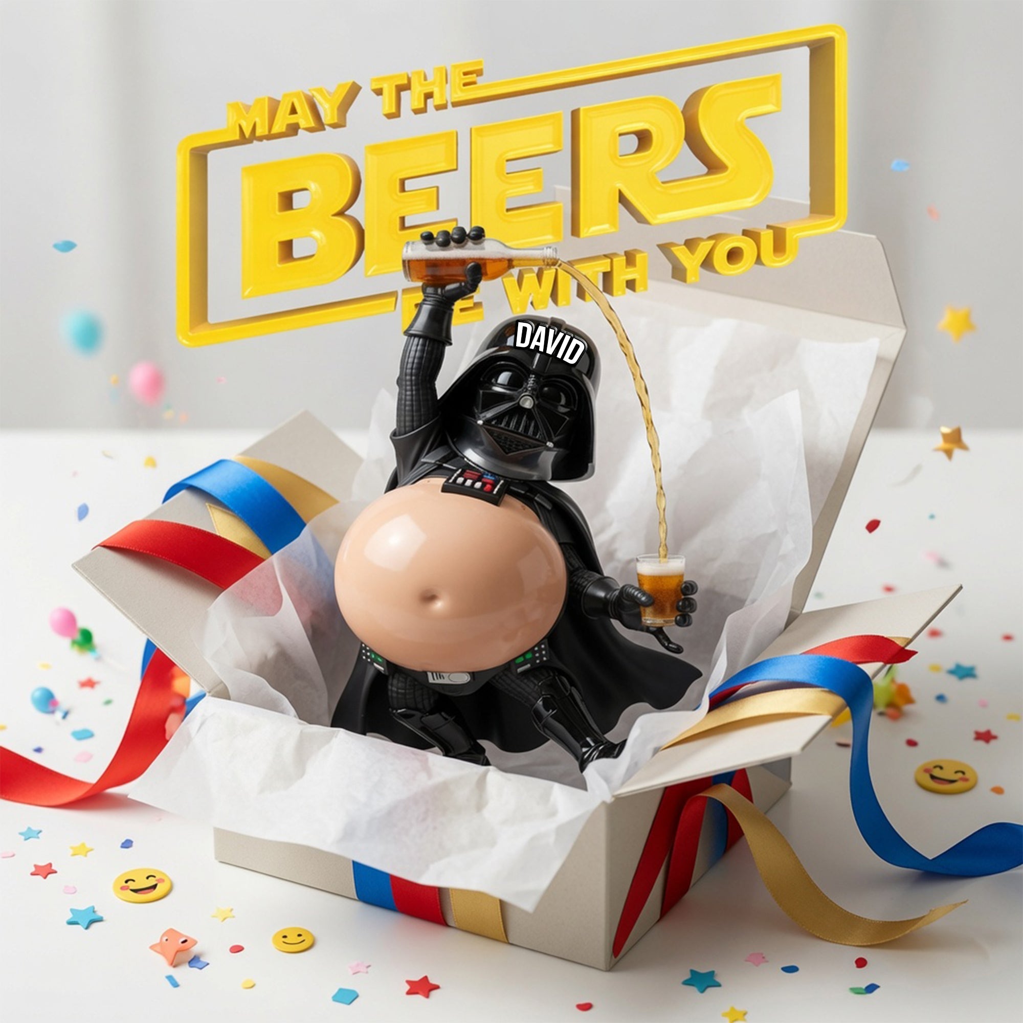 “May the Beers Be With You!” - Funny Beers Warrior Anti-collision Acrylic Fridge Magnet - Personalized Gift for Beer Lovers Fridge Magnet PopCulturePrints