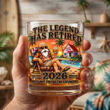 Load image into Gallery viewer, The Legend Has Retired - Personalized Round Glass Gift
