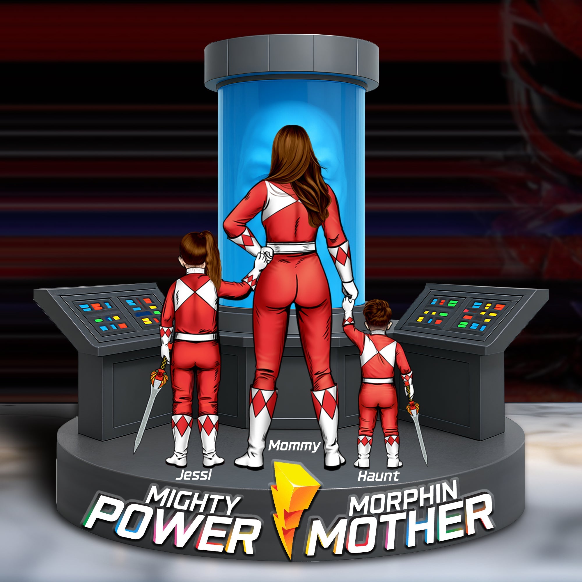 "Empower the Mighty Mom in Your Life – Power Mom Plaque, Personalized Gift For Her" Shaped Plaques PopCulturePrints