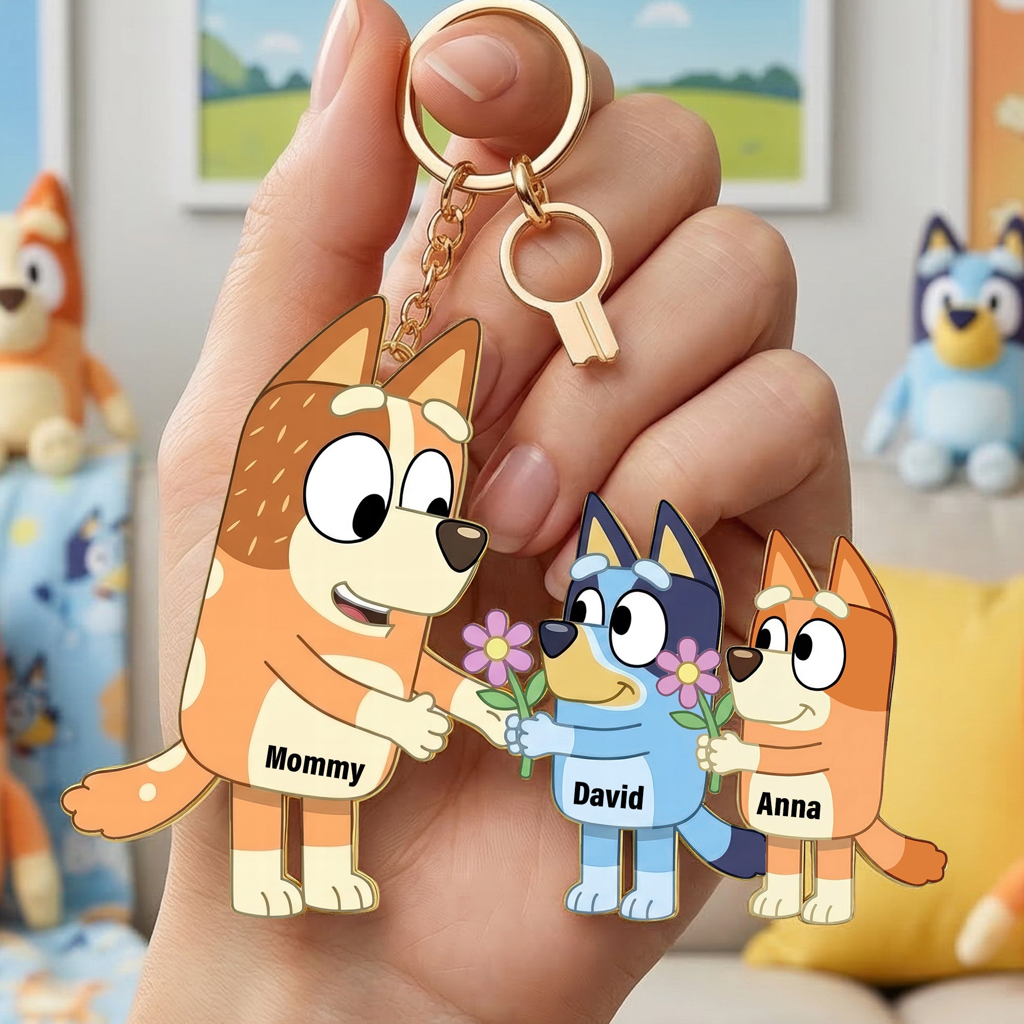 “A Heartwarming Gift for Every Mom” - Lovely Mommy & Little Ones Keychain - Personalized Gift for Mom Keychains PopCulturePrints