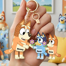 Load image into Gallery viewer, “A Heartwarming Gift for Every Mom” - Lovely Mommy &amp; Little Ones Keychain - Personalized Gift for Mom Keychains PopCulturePrints

