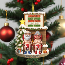 Load image into Gallery viewer, Annoying Each Other Since 2003 - Personalized Naughty Old Couple Christmas Ornament Ornament PopCulturePrints
