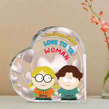Load image into Gallery viewer, Heart-Shaped Personalized Couple Acrylic Plaque - Valentine&#39;s Day Gifts Shaped Plaques PopCulturePrints
