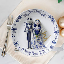 Load image into Gallery viewer, Simply Meant To Be - Personalized Christmas Gift Plate for Couples Ceramic Round Plate PopCulturePrints
