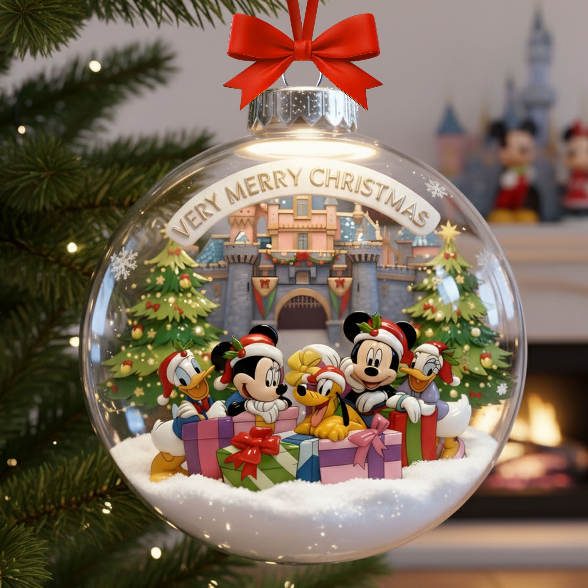"Very Merry Christmas, Celebrate the Season!" - Cute Merry Christmas Acrylic Ornament - Personalized Gift for Friends, Family, and Loved Ones Ornament PopCulturePrints