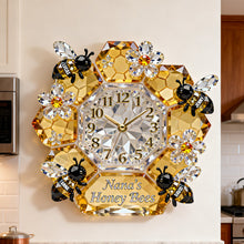 Load image into Gallery viewer, “Time to Bee Loved” - Grandma Bee Acrylic Hanging Wall Clock - Personalized Gift for Grandma, Nana, or Loved Ones Hanging Wall Clock PopCulturePrints
