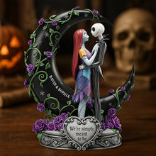 Load image into Gallery viewer, We&#39;re Simply Meant to Be - Haunted Couple Acrylic Plaque - Personalized Gift for Couples Shaped Plaques PopCulturePrints
