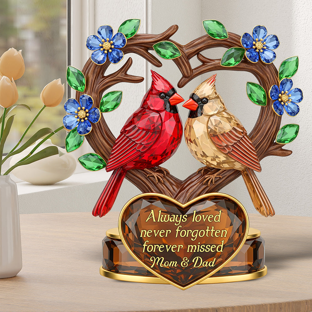 Always Loved, Never Forgotten - Personalized Memorial Acrylic Plaque for Mom & Dad Shaped Plaques PopCulturePrints