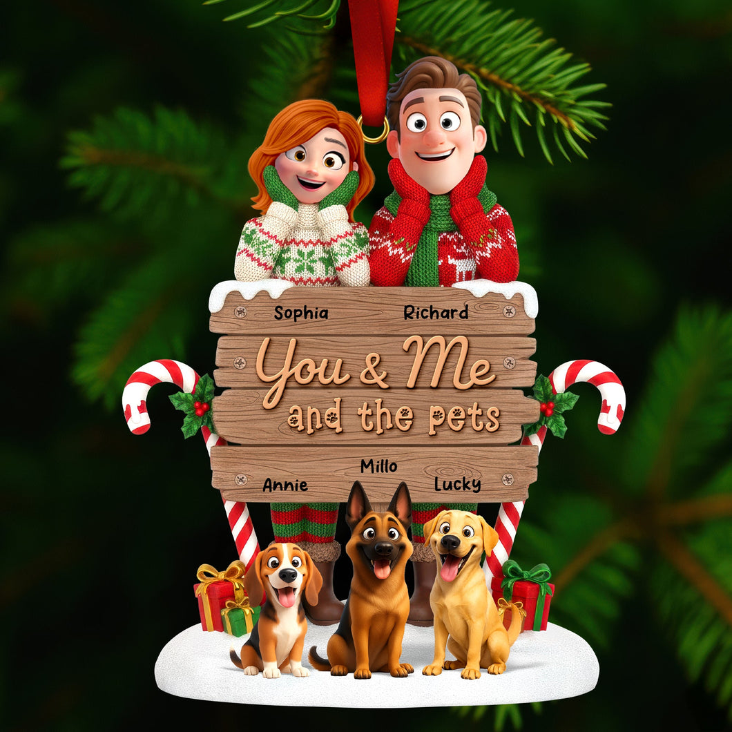 You & Me Acrylic Ornament - Personalized Gifts for Pet Lovers Ornament PopCulturePrints