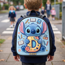 Load image into Gallery viewer, Alphabet Cute Alien Backpack - Personalized Gifts For Kids School Bag 02natn290626 Backpack PopCulturePrints
