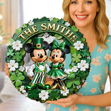 Load image into Gallery viewer, Celebrate Love and Luck: St Patrick's Day Couple Wood Sign - Personalized Family Gift Wood Sign PopCulturePrints
