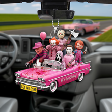 Load image into Gallery viewer, &quot;We&#39;re Going Slashing!&quot; - Personalized Horror Characters Car Ornament - Custom Gifts for Horror Movie Fans Ornament PopCulturePrints

