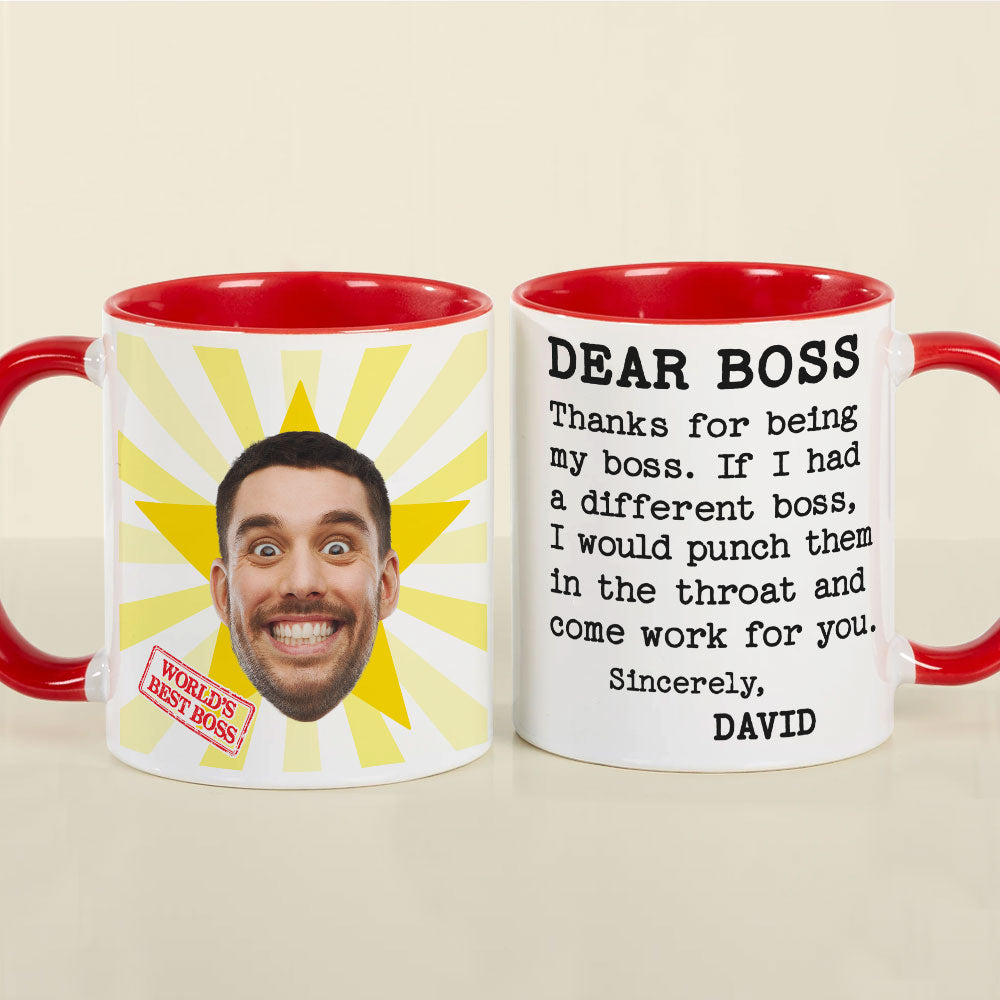 Personalized Boss Appreciation Coffee Mug - Funny Custom Photo Gift Coffee Mug PopCulturePrints
