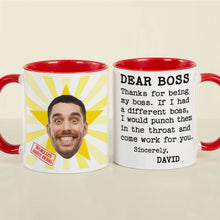 Load image into Gallery viewer, Personalized Boss Appreciation Coffee Mug - Funny Custom Photo Gift Coffee Mug PopCulturePrints
