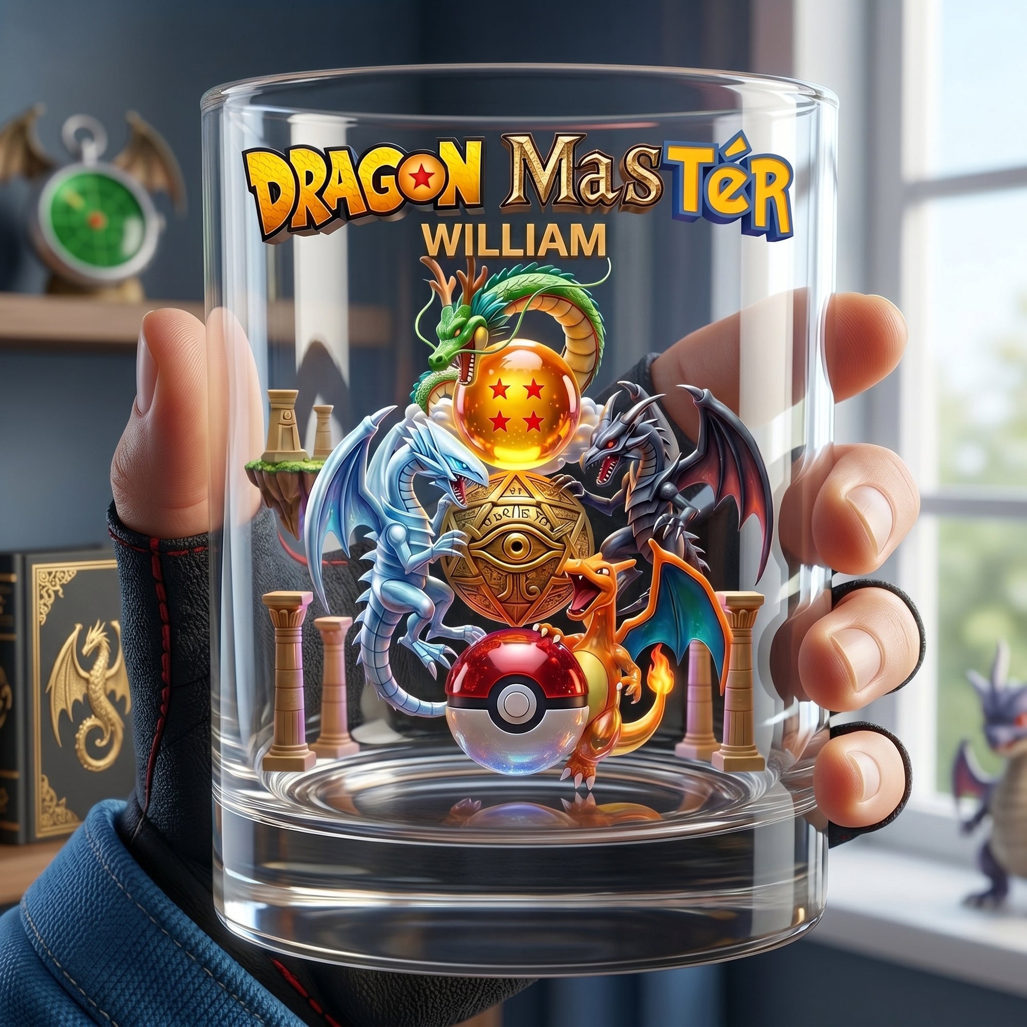 Unleash Your Inner Hero - Personalized Powerful Crossover Round Glass