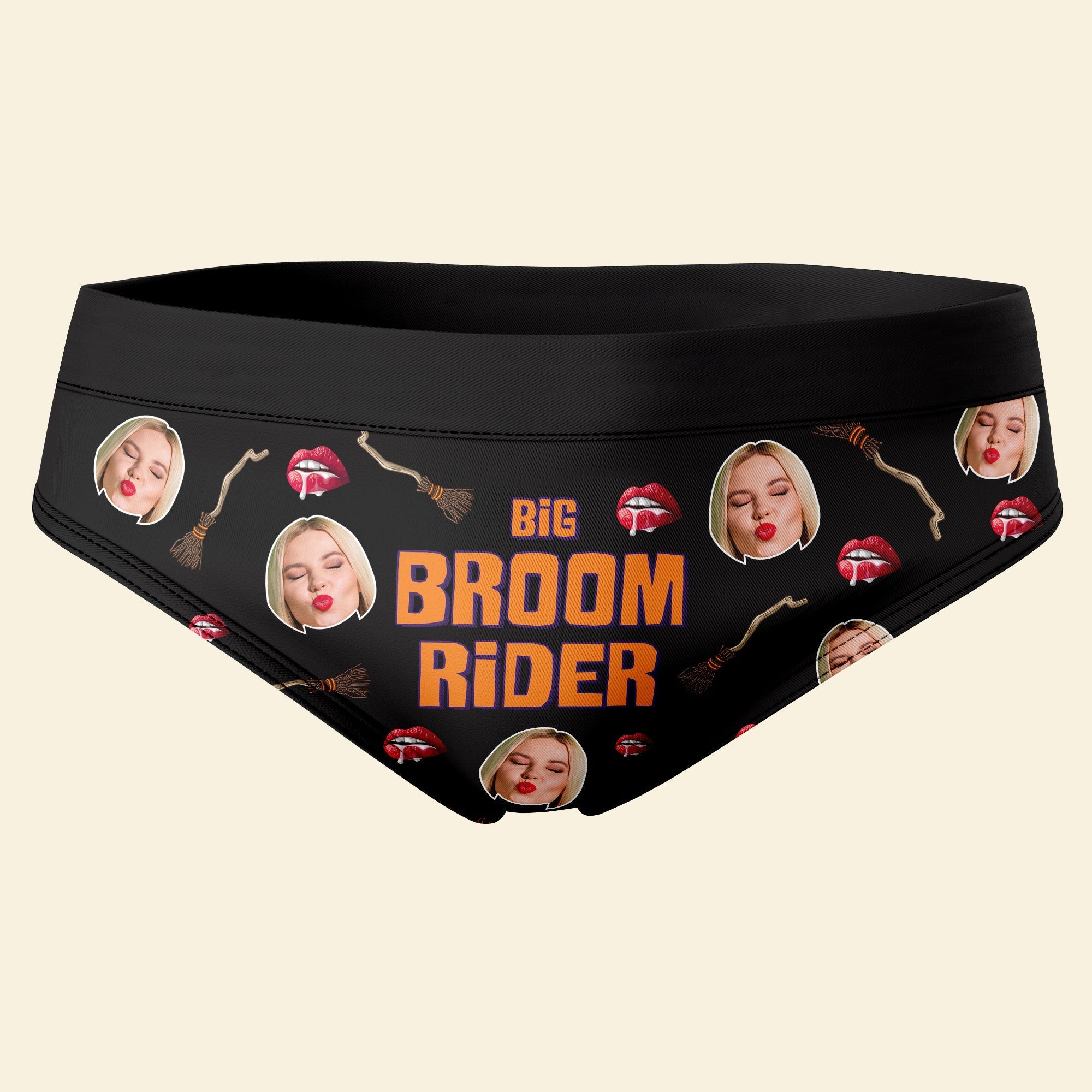 Custom Halloween Couple Boxer Briefs - Big Broom Rider & Pumpkin Snatch Finder