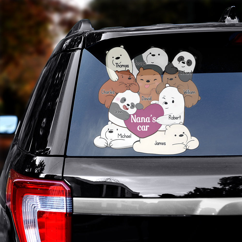 Custom Grandparent Car Decal with Family Names Decal Sticker PopCulturePrints