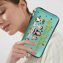 Load image into Gallery viewer, Mom, You&#39;re the Big Cheese in Our Hearts! - Personalized Twill Faux Leather Wallet for Moms, Grandmas, and Loved Ones Leather Wallet PopCulturePrints
